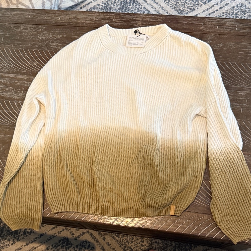Zara Cream and Brown Ombre Sweater